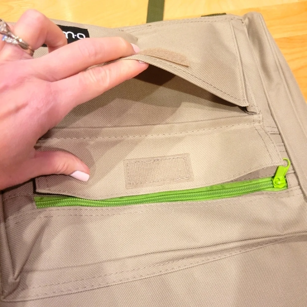 School Backpack Khaki and Green New